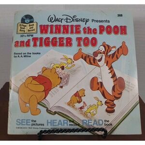 Walt Disney Winnie the Pooh and Tigger Too Book‎ and Record 33 1/3 RPM